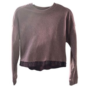 Purple Nike Dri-Fit Terry Crew Neck
